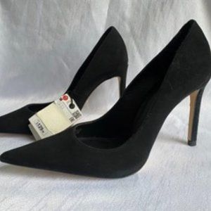Zara Black Suede Heels - Size 8.5 US (40 UK)